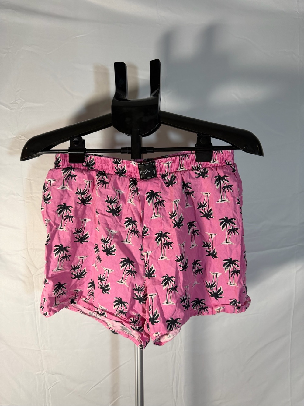 Hollister Pink Palm-Print High Waist Shorts